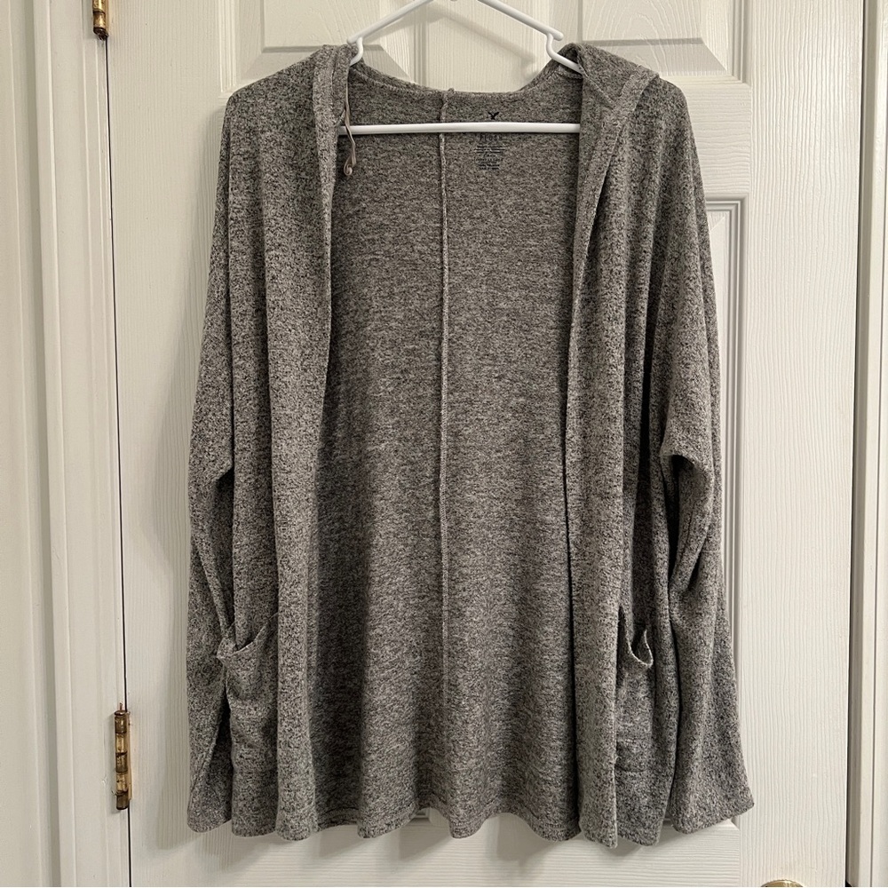 Cardigan with Hoodie and Pockets